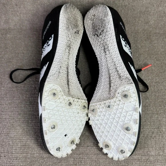 Adidas Sprintstar Mens 11 Black White Track Field Cleats Spikes EG1199 - Picture 11 of 13